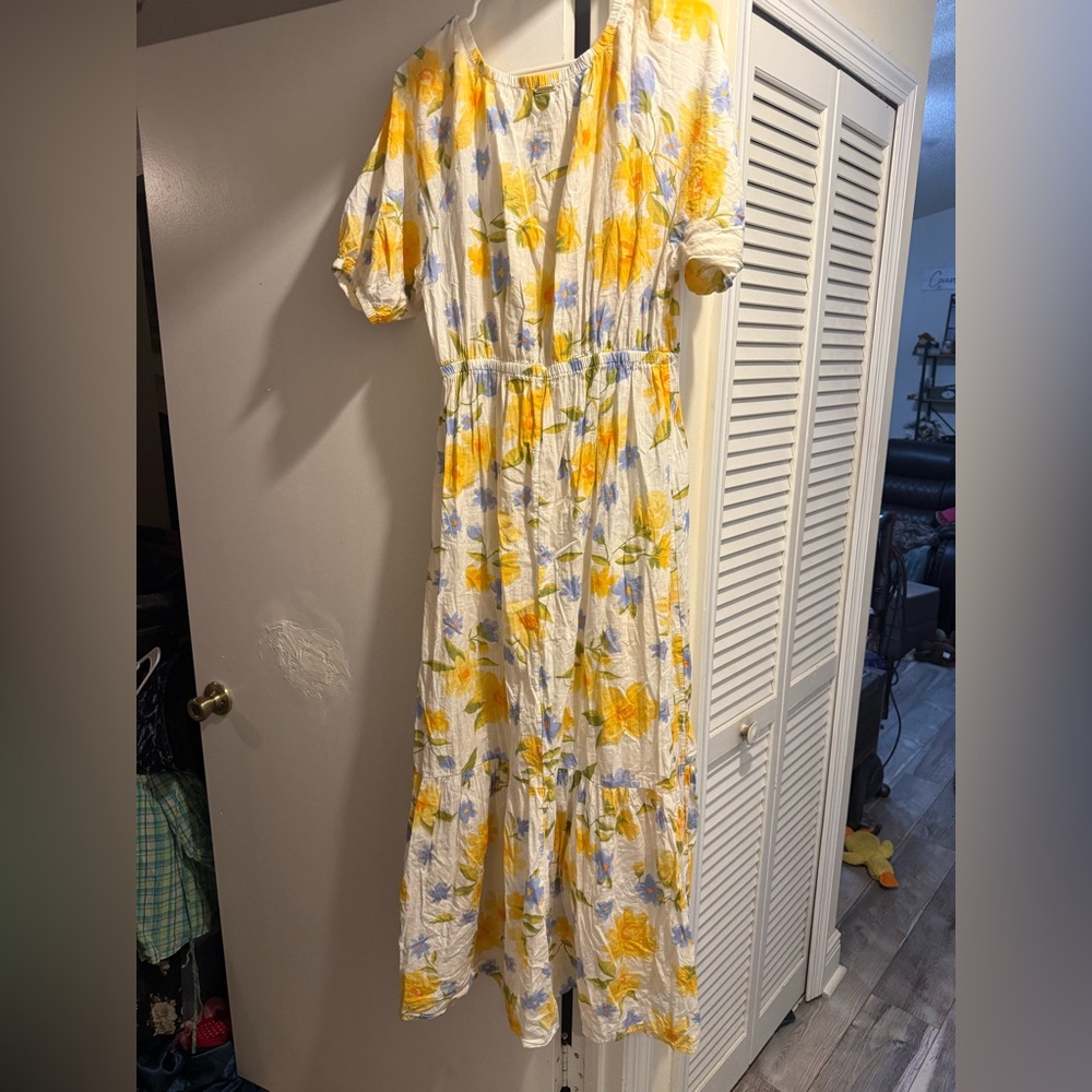 Billabong Floral Dress - Yellow and Blue - Picture 3 of 3